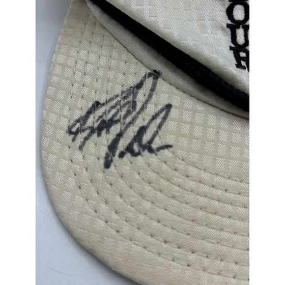 Vintage PGA Tour Hat Signed Golf Baseball Cap White USA Made Ram Golf Cord - Picture 2 of 11
